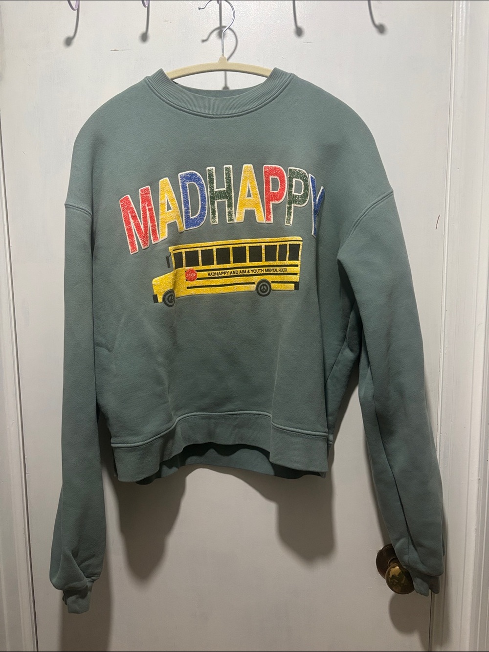 MADHAPPY school bus crewneck sweatshirt